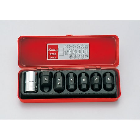 Ko-Ken Drain Plug Key Set For Lubrication Service 1/2 Sq. Drive 4202